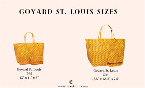 goyard bag sizes